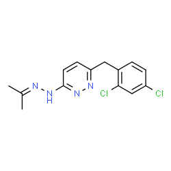 ChemSpider 2D Image | 3-(2,4-Dichlorobenzyl)-6-(2-isopropylidenehydrazino)pyridazine | C14H14Cl2N4