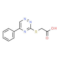 ChemSpider 2D Image | [(5-Phenyl-1,2,4-triazin-3-yl)sulfanyl]acetic acid | C11H9N3O2S