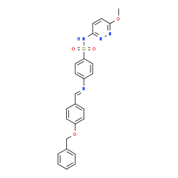ChemSpider 2D Image | 4-{(E)-[4-(Benzyloxy)benzylidene]amino}-N-(6-methoxy-3-pyridazinyl)benzenesulfonamide | C25H22N4O4S