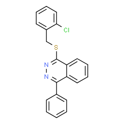ChemSpider 2D Image | 1-[(2-Chlorobenzyl)sulfanyl]-4-phenylphthalazine | C21H15ClN2S