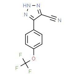 ChemSpider 2D Image | 5-[4-(Trifluoromethoxy)phenyl]-2H-1,2,3-triazole-4-carbonitrile | C10H5F3N4O