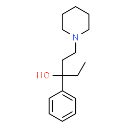ChemSpider 2D Image | 3-Phenyl-1-(1-piperidinyl)-3-pentanol | C16H25NO