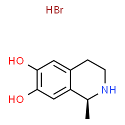 ChemSpider 2D Image | (1S)-1-Methyl-1,2,3,4-tetrahydro-6,7-isoquinolinediol hydrobromide (1:1) | C10H14BrNO2