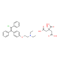 ChemSpider 2D Image | Enclomiphene citrate | C32H36ClNO8