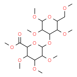 ChemSpider 2D Image | Methyl 2,4,6-tri-O-methyl-3-O-(6-methyl-2,3,4-tri-O-methylhexopyranuronosyl)hexopyranoside | C20H36O12
