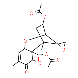 ChemSpider 2D Image | 7-Hydroxy-8-oxo-12,13-epoxytrichothec-9-ene-3,15-diyl diacetate | C19H24O8