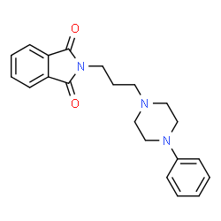 ChemSpider 2D Image | 2-[3-(4-Phenyl-1-piperazinyl)propyl]-1H-isoindole-1,3(2H)-dione | C21H23N3O2