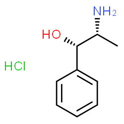 ChemSpider 2D Image | (1S,2R)-(+)-Norephedrine hydrochloride | C9H14ClNO