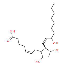 ChemSpider 2D Image | (5Z)-7-{(2R)-3,5-Dihydroxy-2-[(1Z)-3-hydroxy-1-decen-1-yl]cyclopentyl}-5-heptenoic acid | C22H38O5