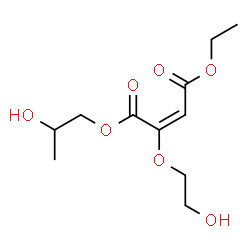 ChemSpider 2D Image | 4-Ethyl 1-(2-hydroxypropyl) (2E)-2-(2-hydroxyethoxy)-2-butenedioate | C11H18O7