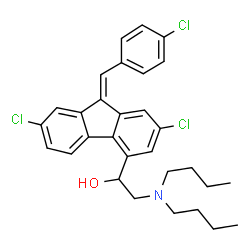 ChemSpider 2D Image | Lumefantrine | C30H32Cl3NO