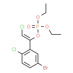 ChemSpider 2D Image | (Z)-1-(5-Bromo-2-chlorophenyl)-2-chlorovinyl diethyl phosphate | C12H14BrCl2O4P