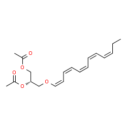 ChemSpider 2D Image | (2S)-3-[(1Z,3Z,5Z,7Z,9Z)-1,3,5,7,9-Dodecapentaen-1-yloxy]-1,2-propanediyl diacetate | C19H26O5