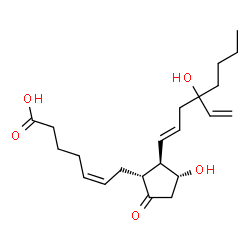 ChemSpider 2D Image | (5Z,11alpha,13E)-11,16-Dihydroxy-9-oxo-16-vinylprosta-5,13-dien-1-oic acid | C22H34O5
