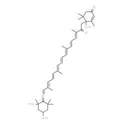 ChemSpider 2D Image | 3',5',6-Trihydroxy-4,7'-didehydro-5',6,7,8-tetrahydro-beta,beta-carotene-3,8-dione | C40H54O5
