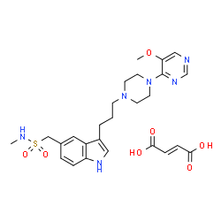 ChemSpider 2D Image | Avitriptan fumarate | C26H34N6O7S