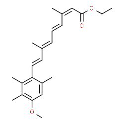 ChemSpider 2D Image | Ethyl (2Z,4E,6E,8E)-9-(4-methoxy-2,3,6-trimethylphenyl)-3,7-dimethyl-2,4,6,8-nonatetraenoate | C23H30O3