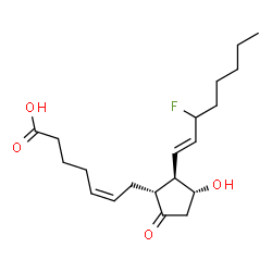 ChemSpider 2D Image | (5Z,11alpha,13E)-15-Fluoro-11-hydroxy-9-oxoprosta-5,13-dien-1-oic acid | C20H31FO4