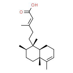 ChemSpider 2D Image | (2E)-3-Methyl-5-[(1S,2R,4aR,8aR)-1,2,4a,5-tetramethyl-1,2,3,4,4a,7,8,8a-octahydro-1-naphthalenyl]-2-pentenoic acid | C20H32O2