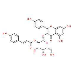 ChemSpider 2D Image | Kaempferol-3-Glucoside-2''-p-coumaroyl | C30H26O13