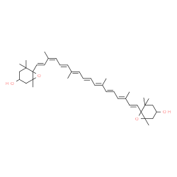 ChemSpider 2D Image | (9cis)-5,5',6,6'-Tetrahydro-5,6:5',6'-diepoxy-beta,beta-carotene-3,3'-diol | C40H56O4