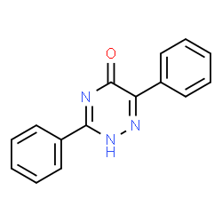 ChemSpider 2D Image | 3,6-Diphenyl-1,2,4-triazin-5(2H)-one | C15H11N3O