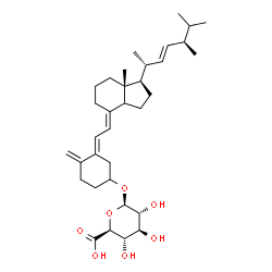 ChemSpider 2D Image | (5E,7E,14xi,22E)-9,10-Secoergosta-5,7,10,22-tetraen-3-yl beta-D-glucopyranosiduronic acid | C34H52O7