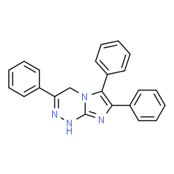 ChemSpider 2D Image | 3,6,7-Triphenyl-1,4-dihydroimidazo[2,1-c][1,2,4]triazine | C23H18N4