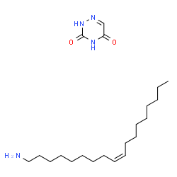 ChemSpider 2D Image | 1,2,4-Triazine-3,5(2H,4H)-dione - (9Z)-9-octadecen-1-amine (1:1) | C21H40N4O2