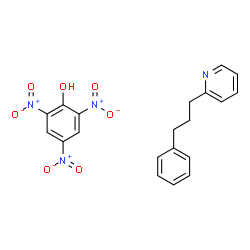 ChemSpider 2D Image | 2,4,6-Trinitrophenol - 2-(3-phenylpropyl)pyridine (1:1) | C20H18N4O7