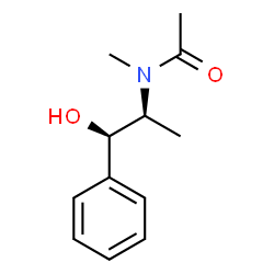ChemSpider 2D Image | N-[(1R,2S)-1-Hydroxy-1-phenyl-2-propanyl]-N-methylacetamide | C12H17NO2