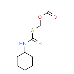 ChemSpider 2D Image | [(Cyclohexylcarbamothioyl)sulfanyl]methyl acetate | C10H17NO2S2