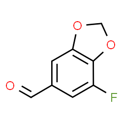 ChemSpider 2D Image | 7-Fluoro-1,3-benzodioxole-5-carbaldehyde | C8H5FO3