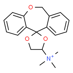 ChemSpider 2D Image | N,N,N-Trimethyl-6H-spiro[dibenzo[b,e]oxepine-11,2'-[1,3]dioxolan]-4'-aminium | C19H22NO3