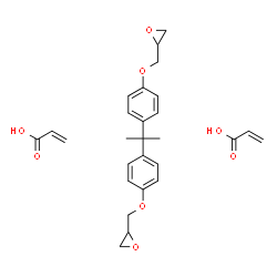 ChemSpider 2D Image | Acrylic acid - 2,2'-[2,2-propanediylbis(4,1-phenyleneoxymethylene)]dioxirane (2:1) | C27H32O8
