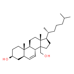 ChemSpider 2D Image | (3beta,5alpha,14xi)-14-(Hydroxymethyl)cholest-6-en-3-ol | C28H48O2