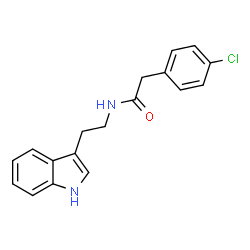 ChemSpider 2D Image | 2-(4-Chlorophenyl)-N-[2-(1H-indol-3-yl)ethyl]acetamide | C18H17ClN2O