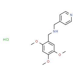 ChemSpider 2D Image | 1-(4-Pyridinyl)-N-(2,4,5-trimethoxybenzyl)methanamine hydrochloride (1:1) | C16H21ClN2O3