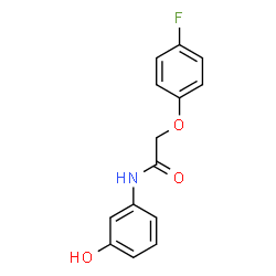 ChemSpider 2D Image | 2-(4-Fluorophenoxy)-N-(3-hydroxyphenyl)acetamide | C14H12FNO3