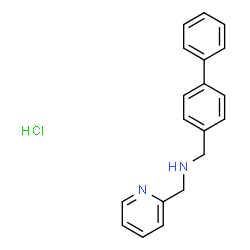 ChemSpider 2D Image | 1-(4-Biphenylyl)-N-(2-pyridinylmethyl)methanamine hydrochloride (1:1) | C19H19ClN2