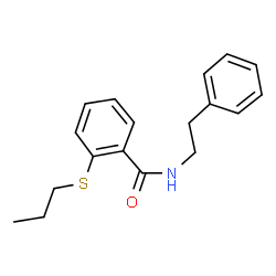 ChemSpider 2D Image | N-(2-Phenylethyl)-2-(propylsulfanyl)benzamide | C18H21NOS