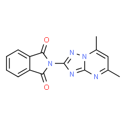 ChemSpider 2D Image | 2-(5,7-Dimethyl[1,2,4]triazolo[1,5-a]pyrimidin-2-yl)-1H-isoindole-1,3(2H)-dione | C15H11N5O2