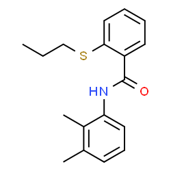 ChemSpider 2D Image | N-(2,3-Dimethylphenyl)-2-(propylsulfanyl)benzamide | C18H21NOS