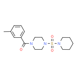 ChemSpider 2D Image | (3-Methylphenyl)[4-(1-piperidinylsulfonyl)-1-piperazinyl]methanone | C17H25N3O3S
