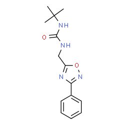 ChemSpider 2D Image | 1-(2-Methyl-2-propanyl)-3-[(3-phenyl-1,2,4-oxadiazol-5-yl)methyl]urea | C14H18N4O2