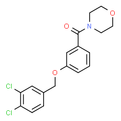 ChemSpider 2D Image | {3-[(3,4-Dichlorobenzyl)oxy]phenyl}(4-morpholinyl)methanone | C18H17Cl2NO3
