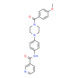 ChemSpider 2D Image | N-{4-[4-(4-Methoxybenzoyl)-1-piperazinyl]phenyl}nicotinamide | C24H24N4O3