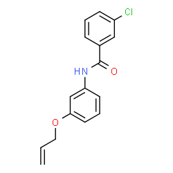 ChemSpider 2D Image | N-[3-(Allyloxy)phenyl]-3-chlorobenzamide | C16H14ClNO2