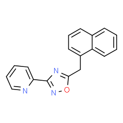 ChemSpider 2D Image | 2-[5-(1-Naphthylmethyl)-1,2,4-oxadiazol-3-yl]pyridine | C18H13N3O