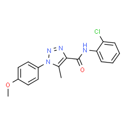 ChemSpider 2D Image | N-(2-Chlorophenyl)-1-(4-methoxyphenyl)-5-methyl-1H-1,2,3-triazole-4-carboxamide | C17H15ClN4O2